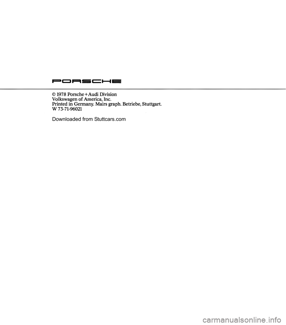PORSCHE 911 1978 1.G Technical Data Workshop Manual Downloaded from Stuttcars.com PORSCHE 911 1978 1.G Technical Data Workshop Manual Downloaded from Stuttcars.com