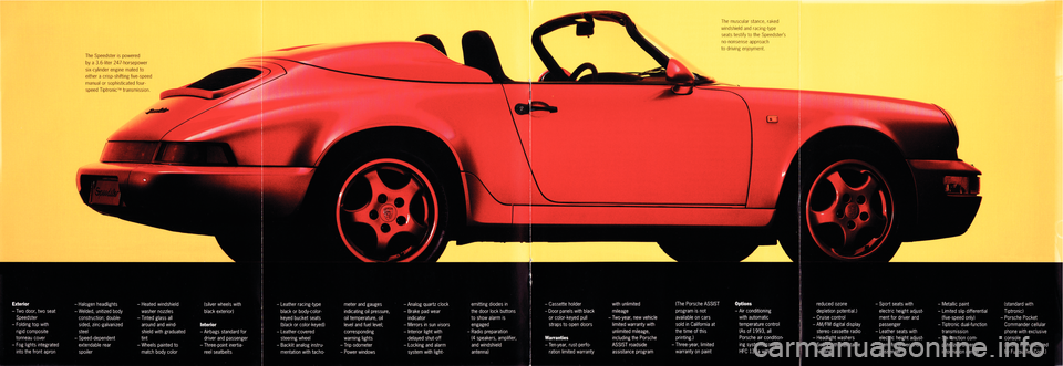 PORSCHE 911 1992 2.G Information Manual  PORSCHE 911 1992 2.G Information Manual