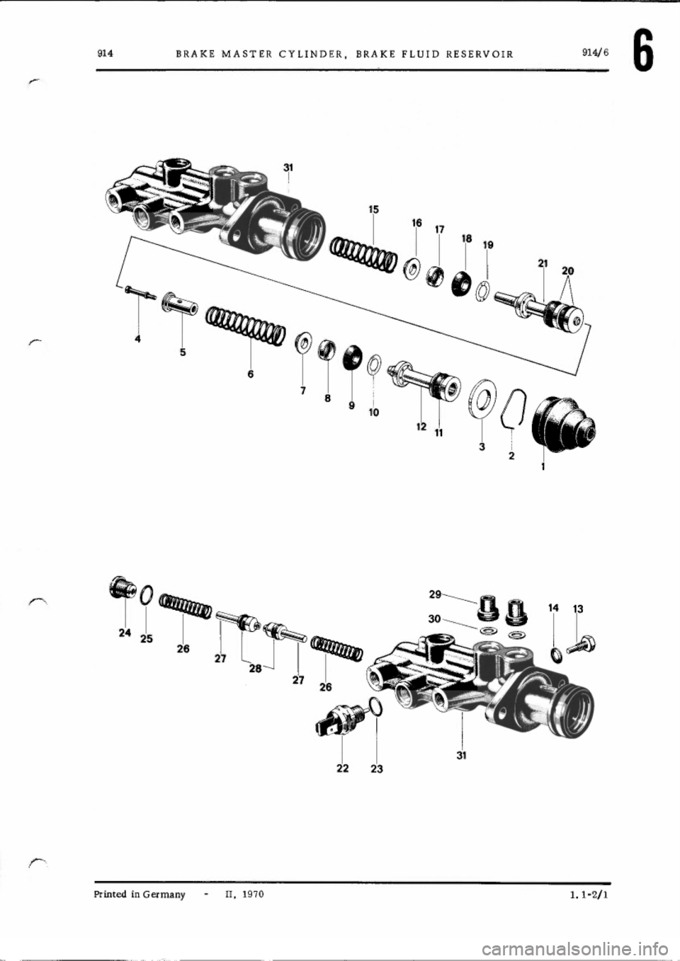 PORSCHE 914 1971 1.G Brakes Owners Guide 