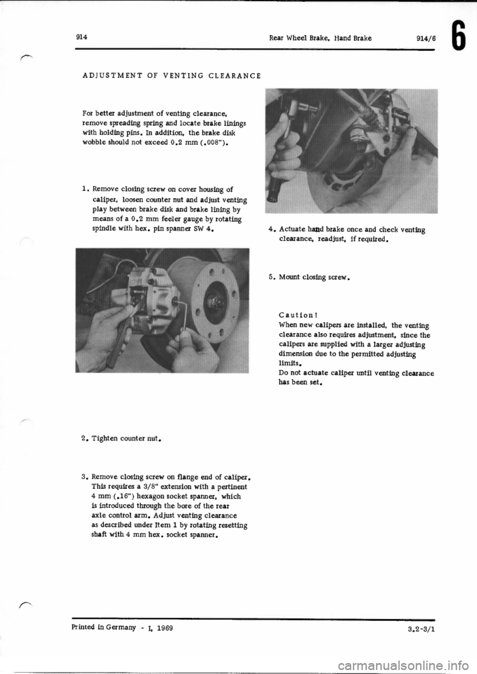 PORSCHE 914 1971 1.G Brakes Repair Manual PORSCHE 914 1971 1.G Brakes Repair Manual
