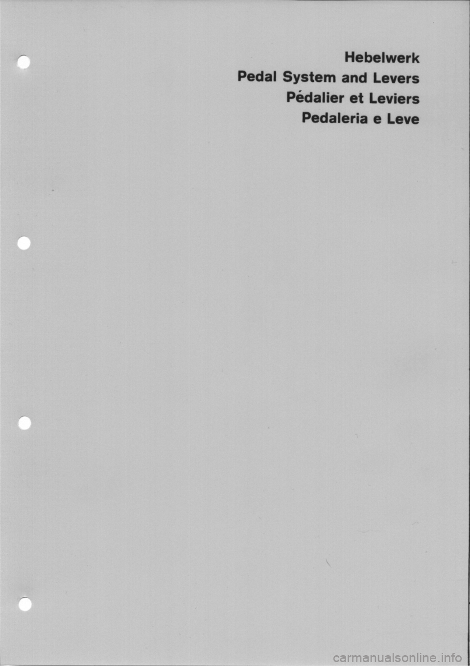 PORSCHE 914 1972 1.G Controls Workshop Manual 