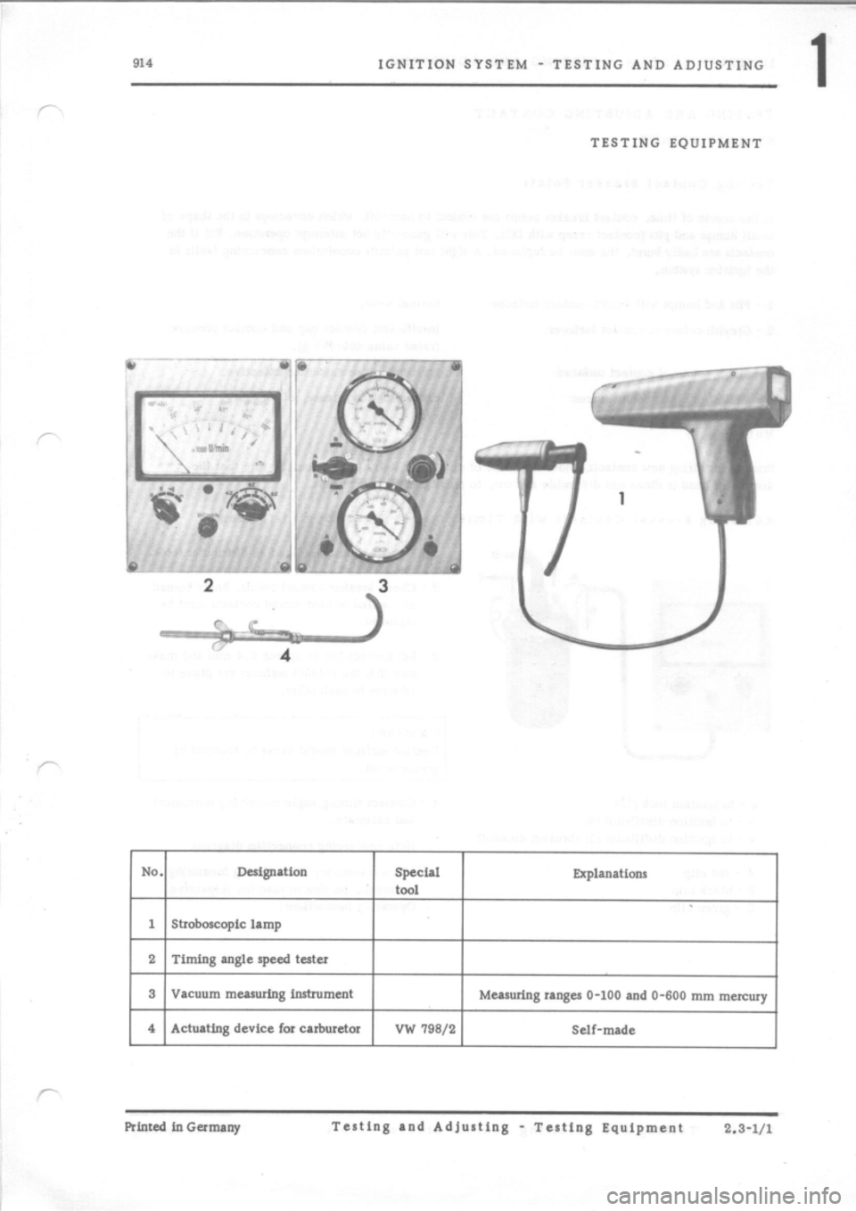 PORSCHE 914 1974 1.G Engine 1 Service Manual 