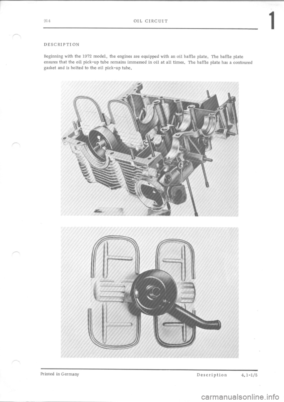 PORSCHE 914 1971 1.G Engine 2 User Guide 