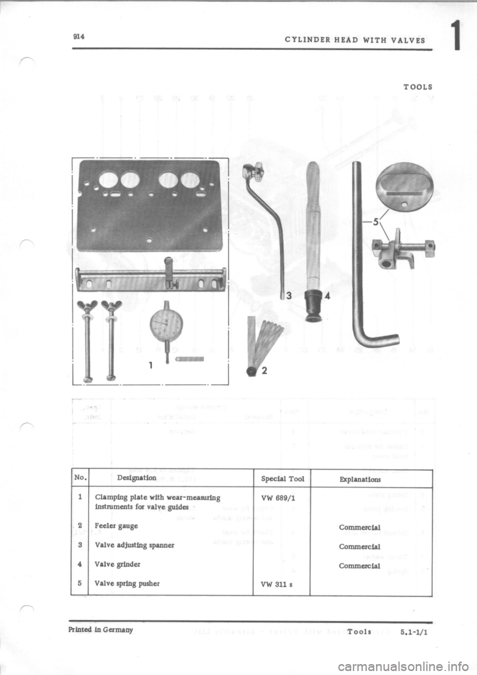 PORSCHE 914 1971 1.G Engine 2 Owners Manual 