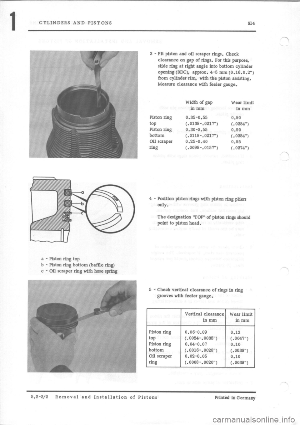 PORSCHE 914 1972 1.G Engine 2 Service Manual 