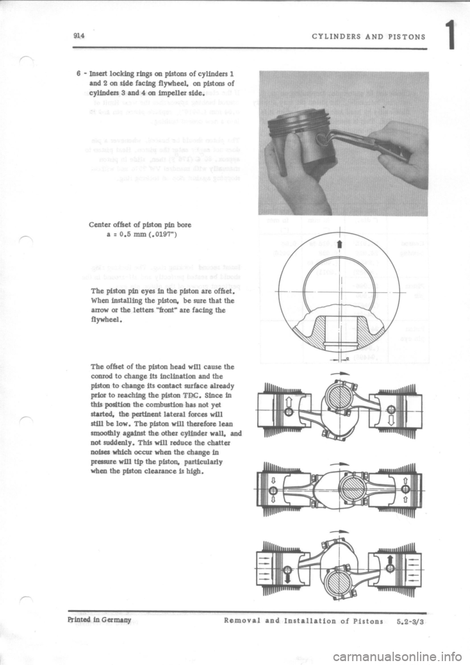 PORSCHE 914 1972 1.G Engine 2 Service Manual 