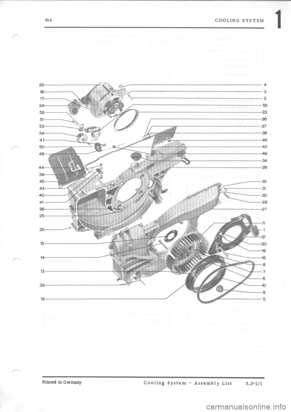 PORSCHE 914 1973 1.G Engine 2 Workshop Manual 