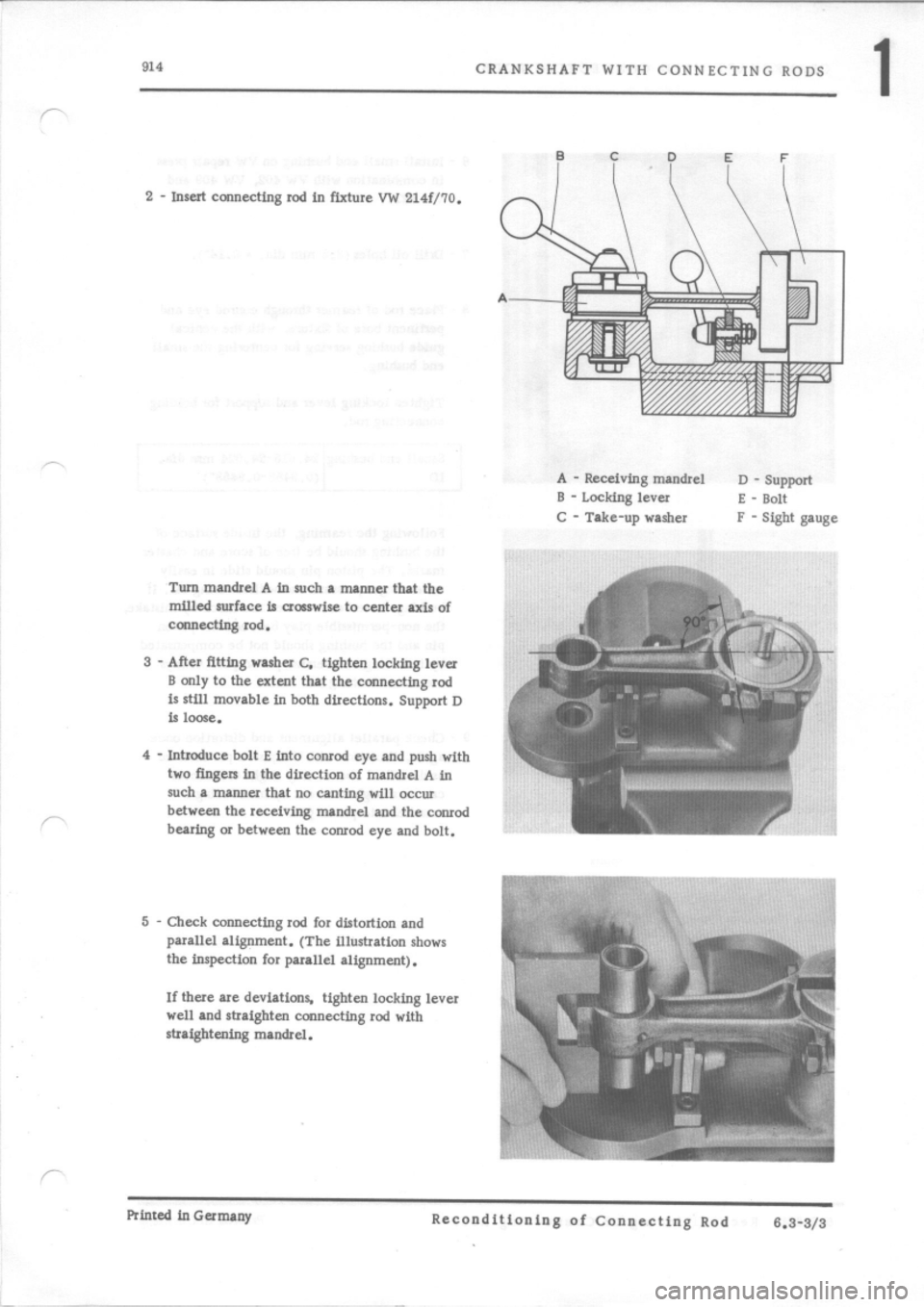 PORSCHE 914 1974 1.G Engine 3 Workshop Manual 