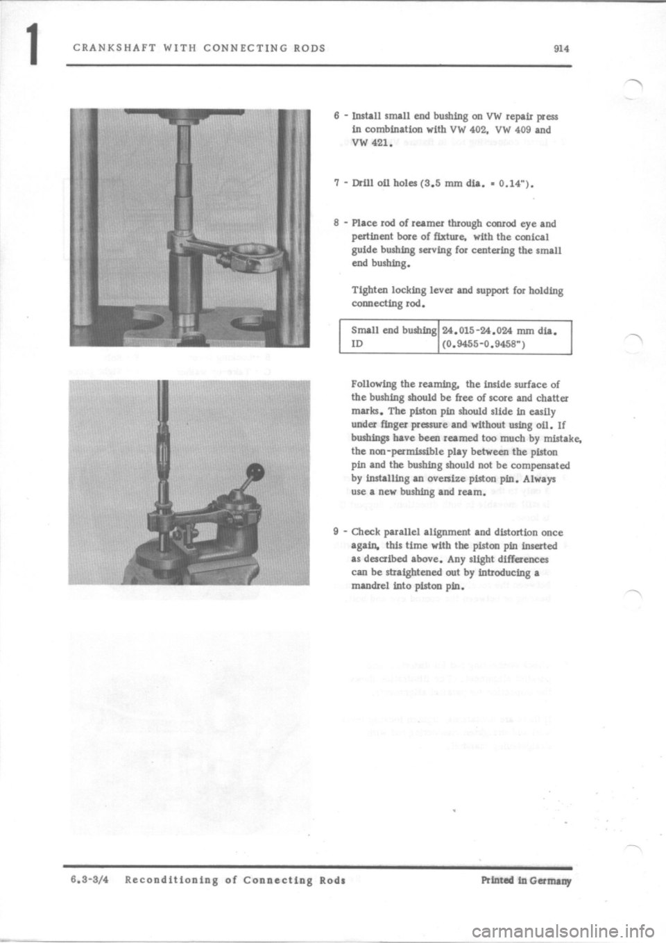 PORSCHE 914 1973 1.G Engine 3 Workshop Manual 