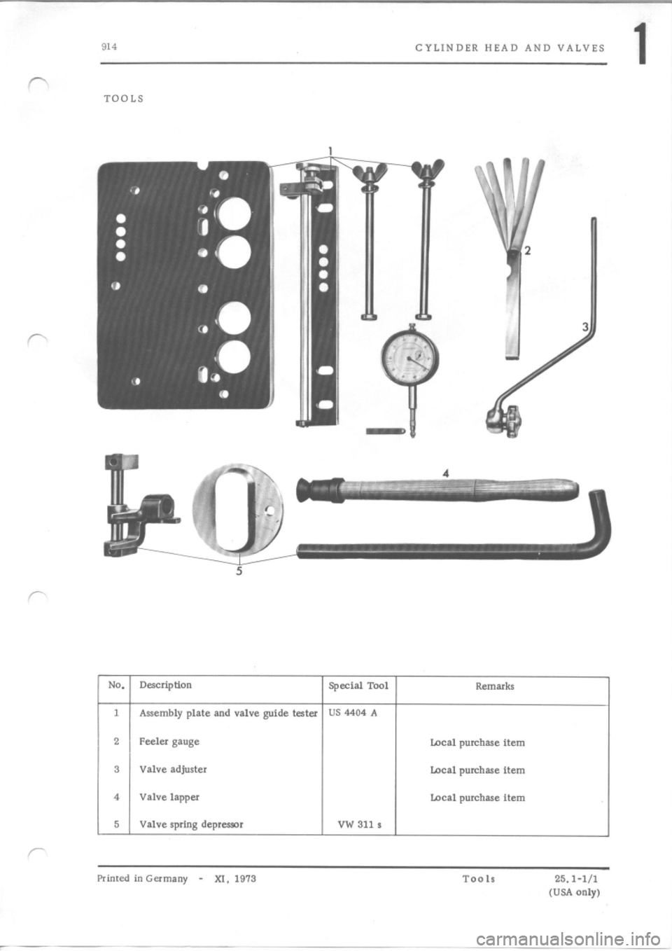 PORSCHE 914 1970 1.G Engine 4 User Guide 