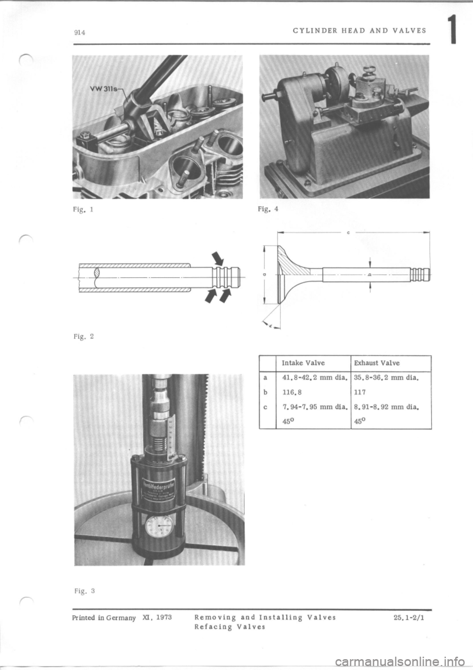 PORSCHE 914 1972 1.G Engine 4 User Guide 