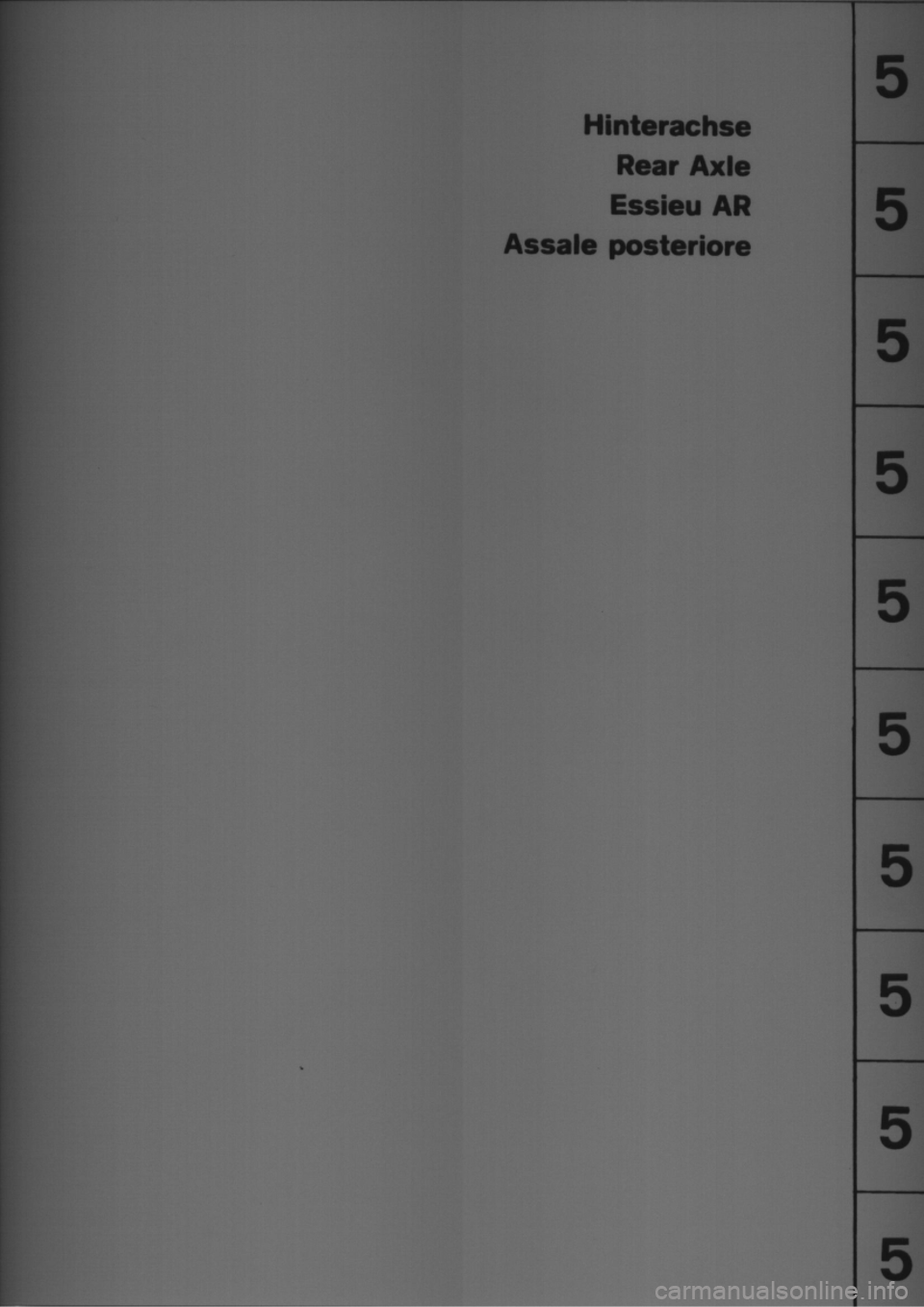 PORSCHE 914 1971 1.G Rear Axle Workshop Manual 