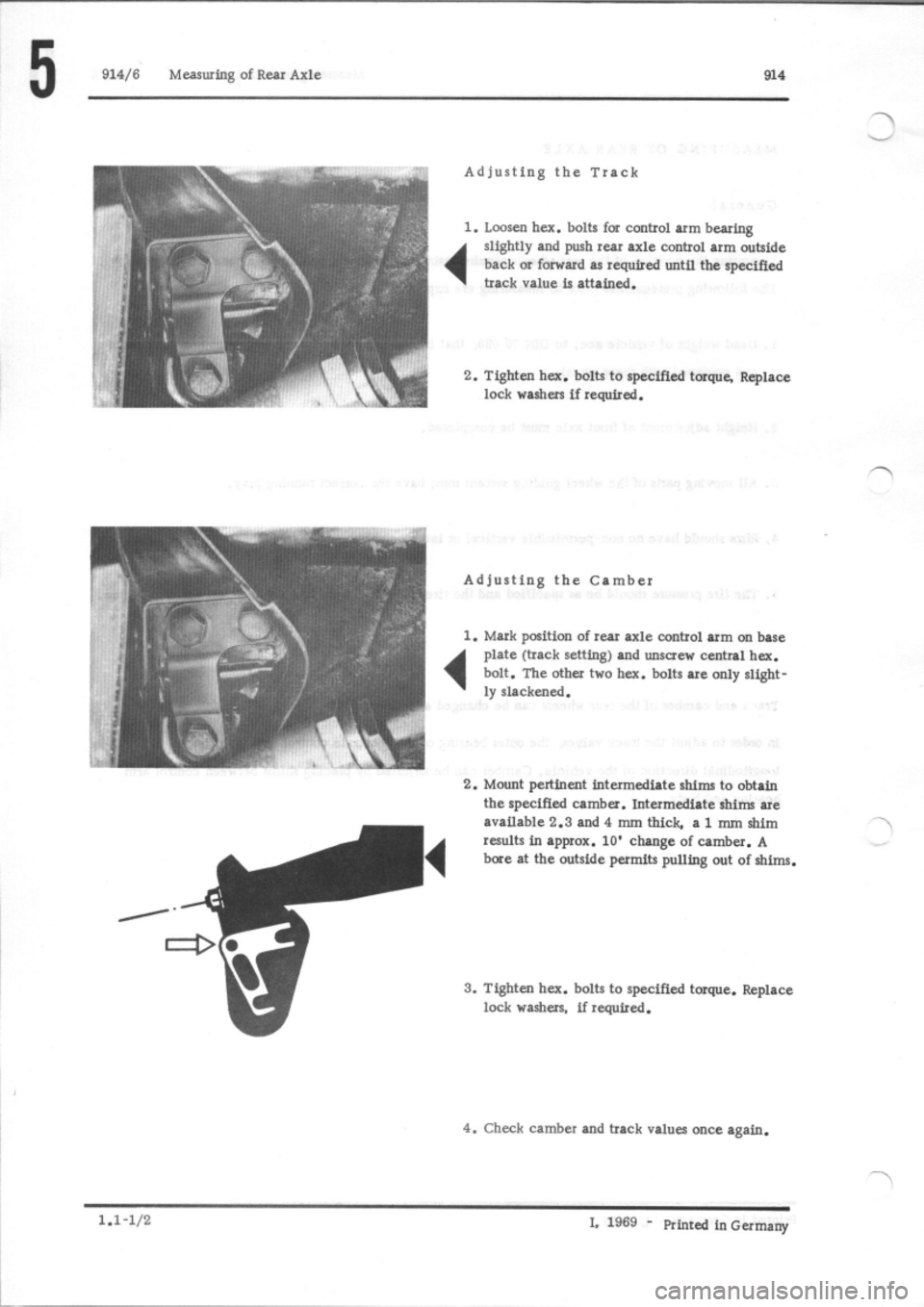 PORSCHE 914 1976 1.G Rear Axle User Guide 