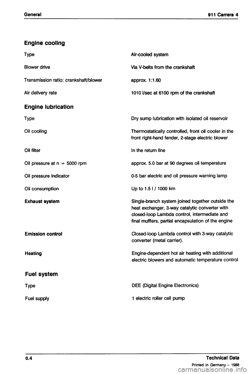 PORSCHE 964 1990 2.G Service User Guide 