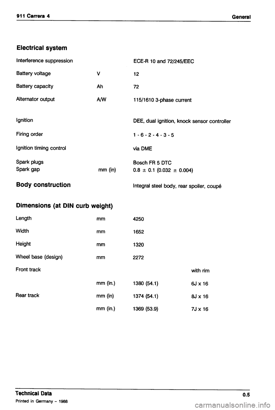 PORSCHE 964 1990 2.G Service User Guide 