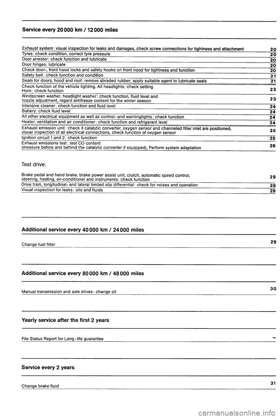 PORSCHE 964 1990 2.G Service Owners Manual 