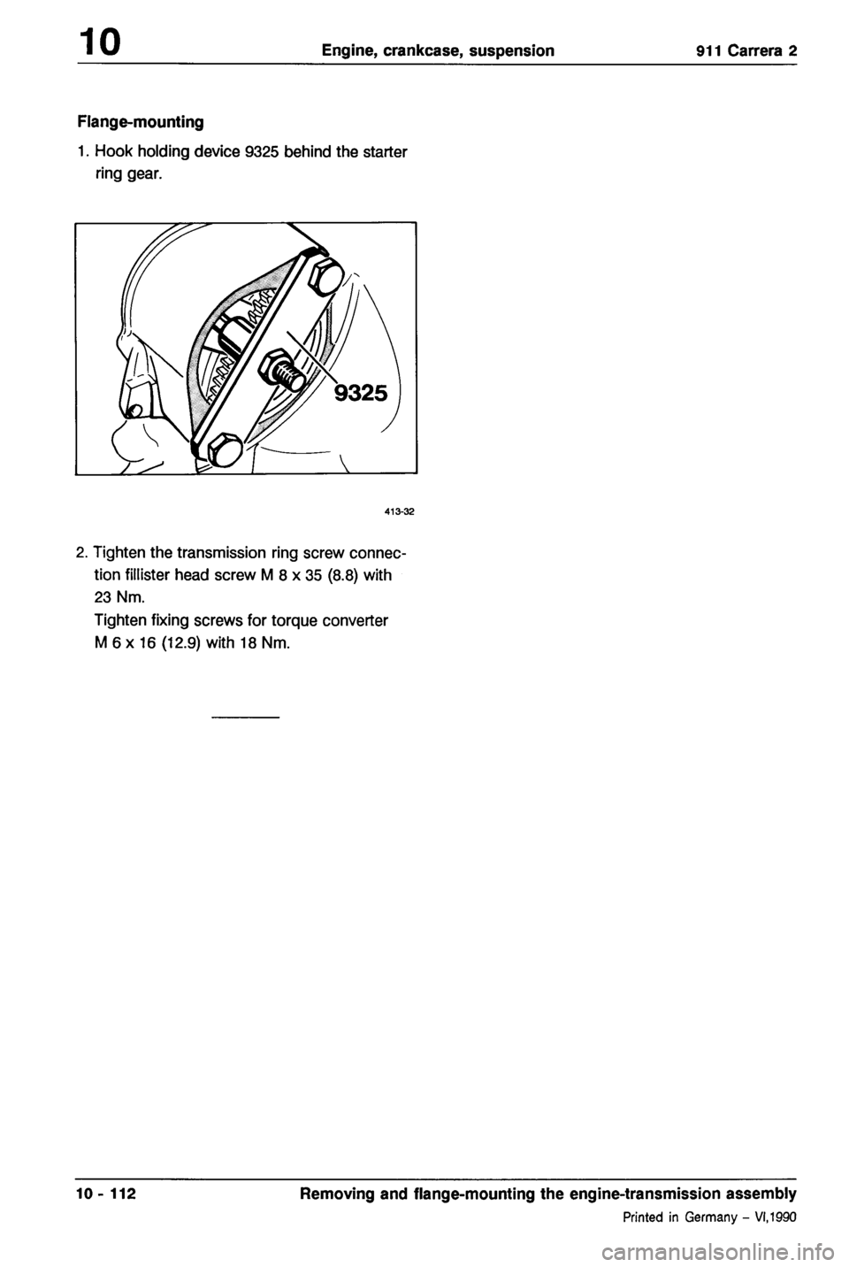 PORSCHE 964 1990 2.G Service Workshop Manual 