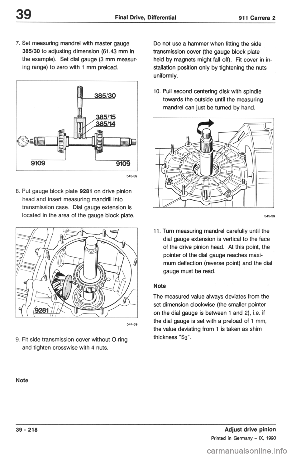 PORSCHE 964 1986 2.G Service Workshop Manual 2 