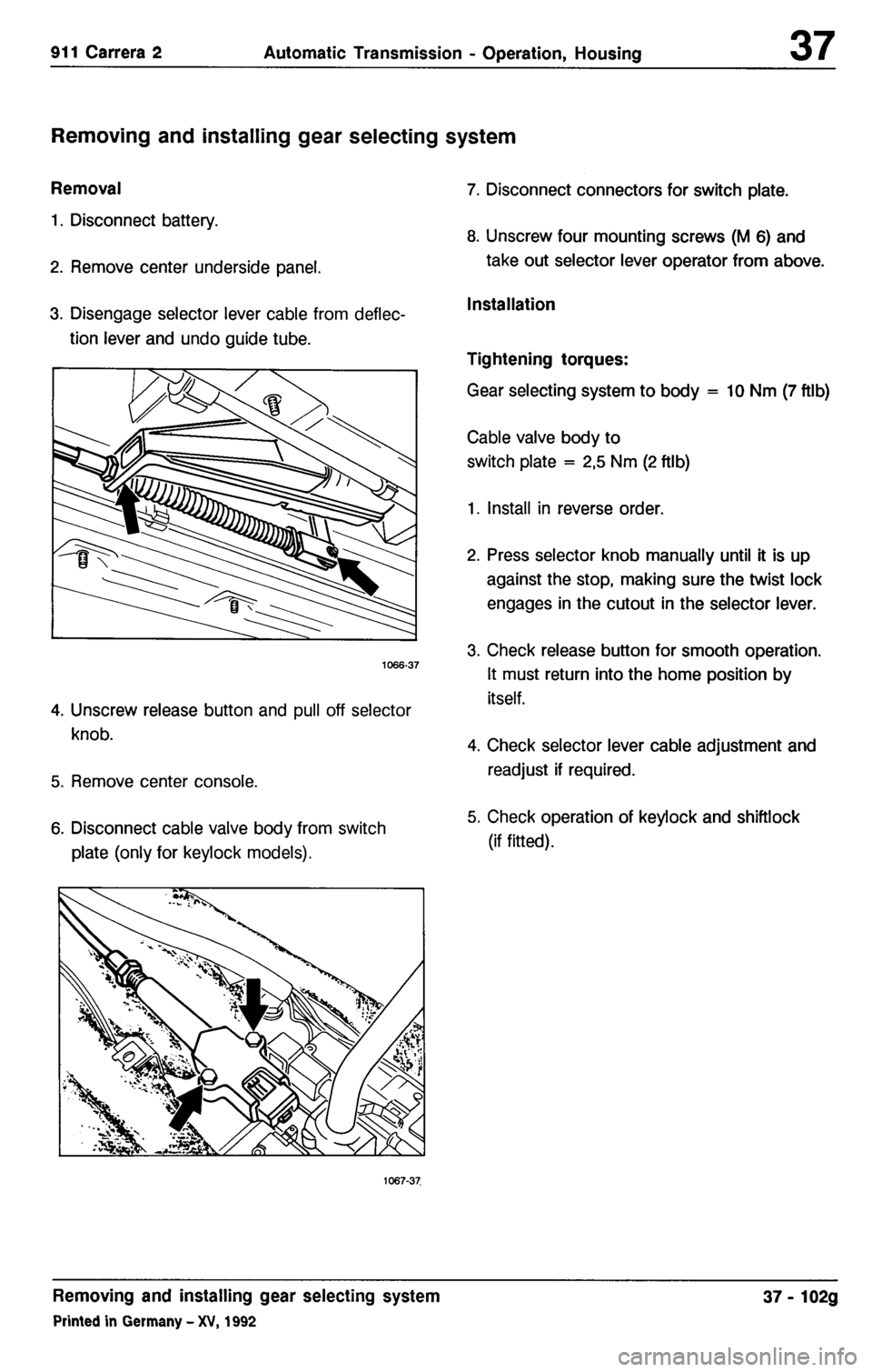 PORSCHE 964 1987 2.G Service  3 User Guide 