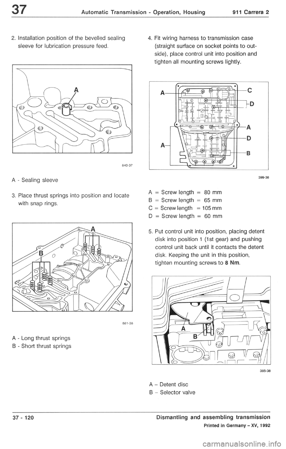 PORSCHE 964 1987 2.G Service  3 Service Manual 