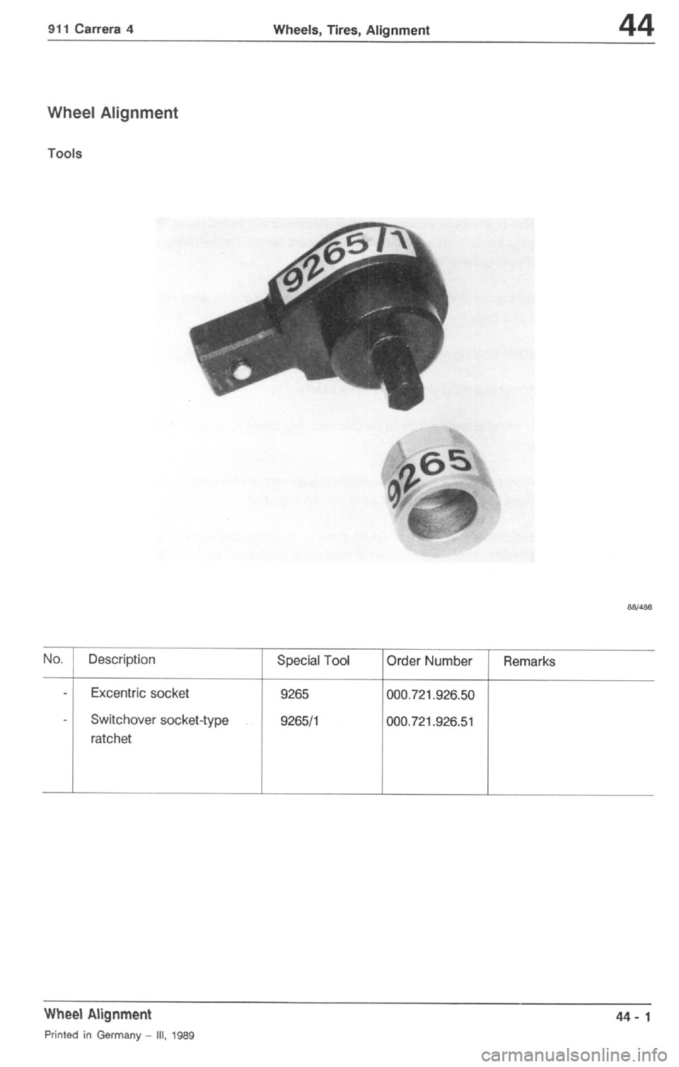 PORSCHE 964 1990 2.G Service  4 Repair Manual 