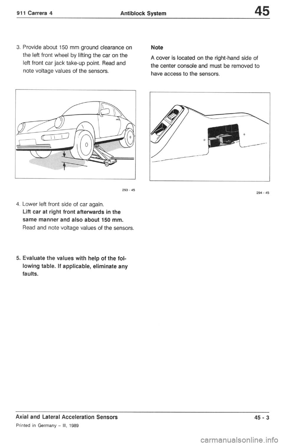 PORSCHE 964 1990 2.G Service  4 Repair Manual 