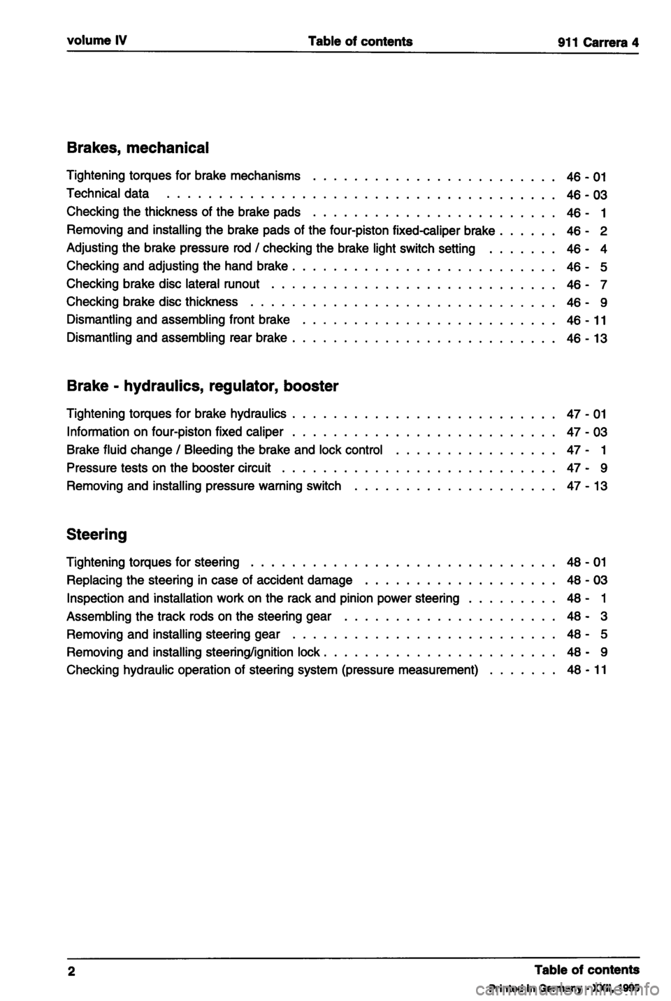 PORSCHE 964 1988 2.G Service Workshop Manual 4 