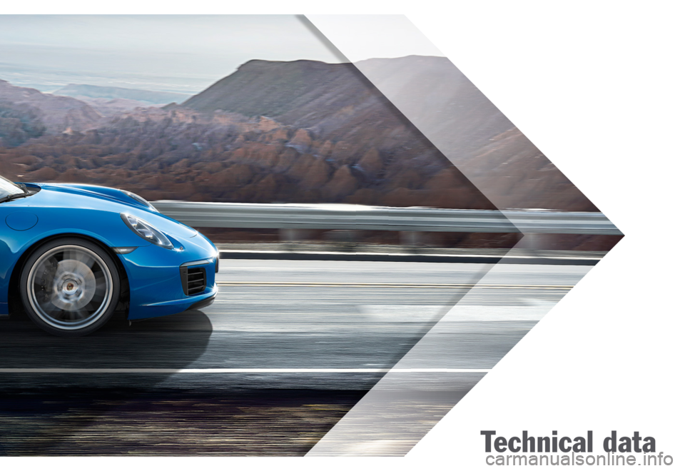 PORSCHE 911 CARRERA 4S 2015 6.G Information Manual Technical data 