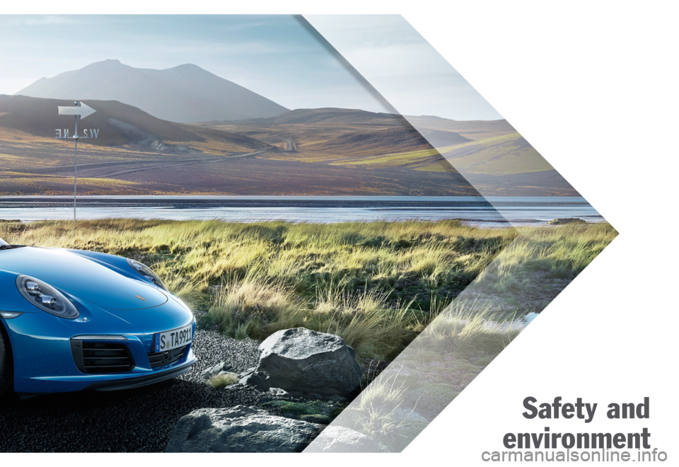 PORSCHE 911 CARRERA 4S 2015 6.G Information Manual Safety and 
environment 