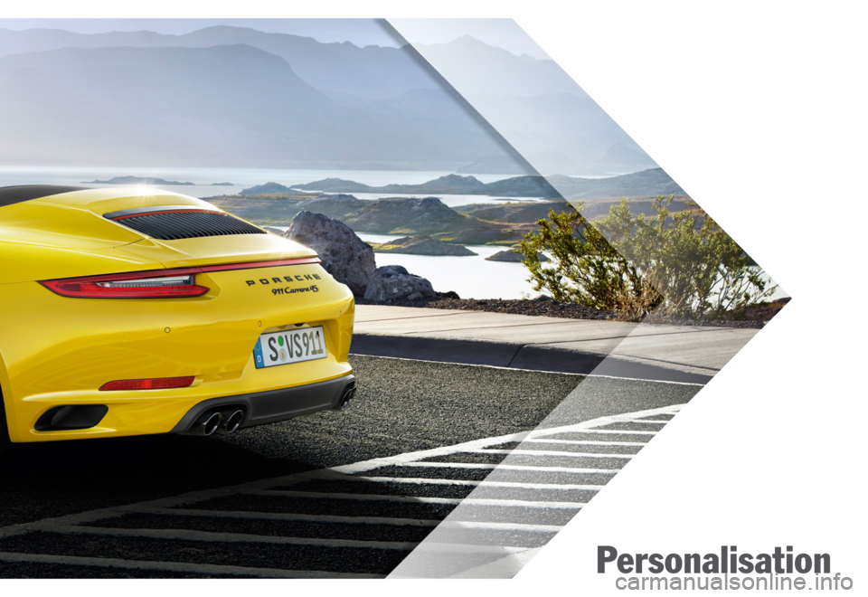 PORSCHE 911 CARRERA 4S 2015 6.G Information Manual Personalisation 