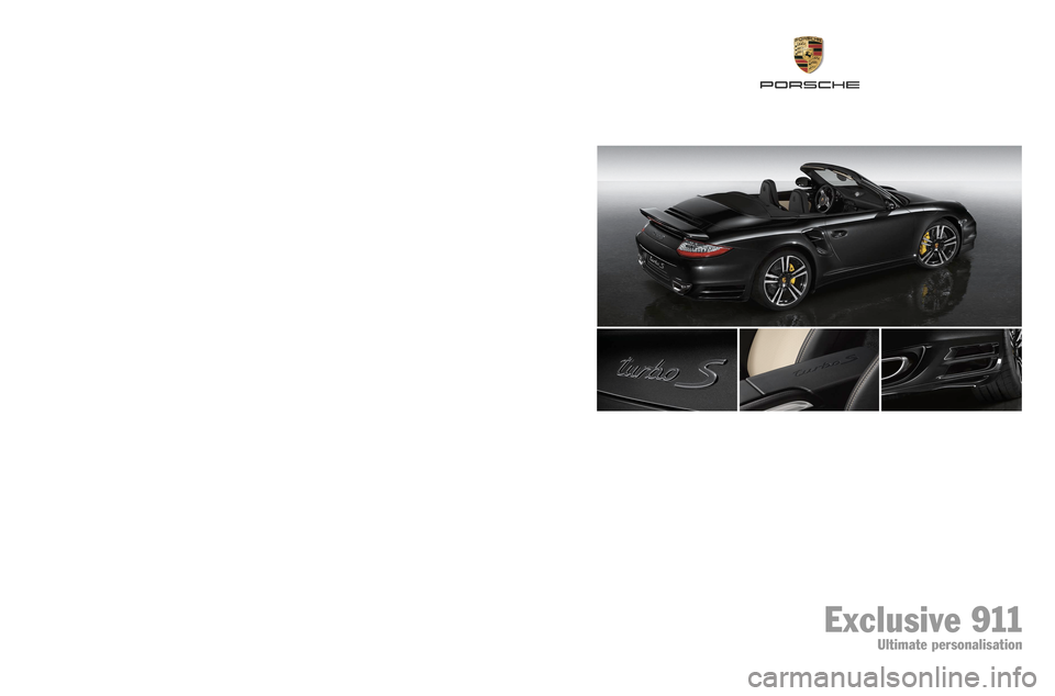 PORSCHE 911 EXCLUSIVE 2010 5.G Information Manual 