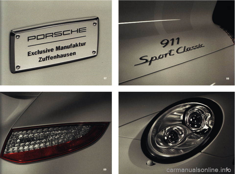 PORSCHE 911 SPORT CLASSIC 2009 5.G Information Manual PORSCHE 911 SPORT CLASSIC 2009 5.G Information Manual