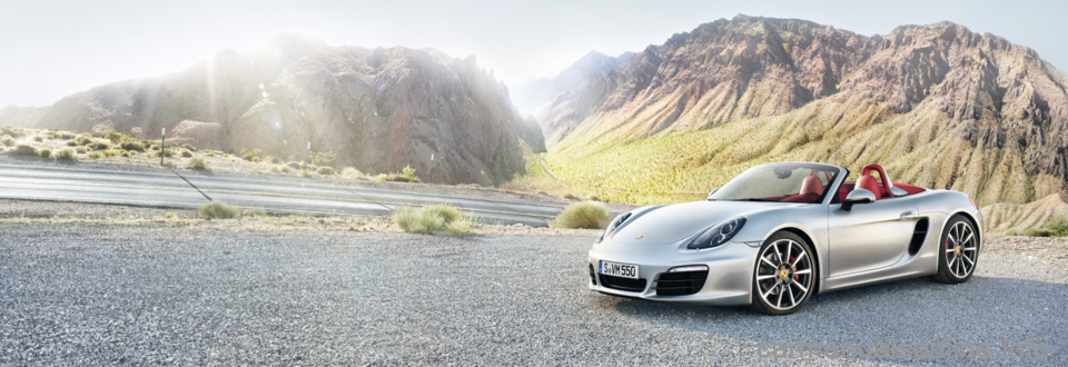 PORSCHE BOXSTER S 2013 3.G Information Manual PORSCHE BOXSTER S 2013 3.G Information Manual