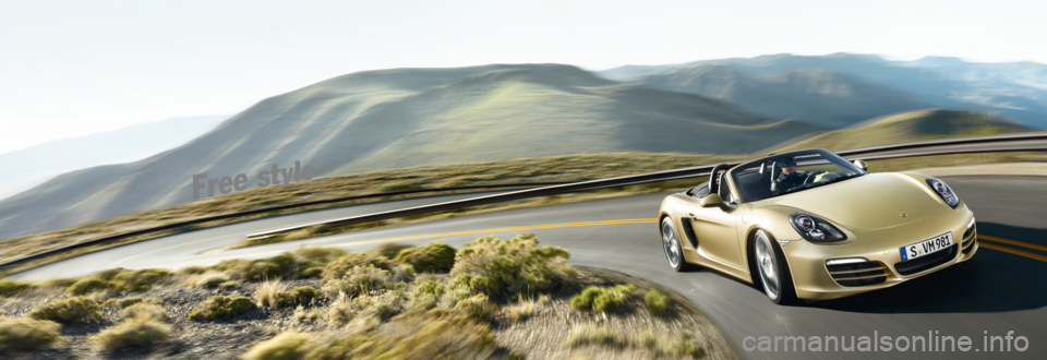 PORSCHE BOXSTER S 2013 3.G Information Manual 