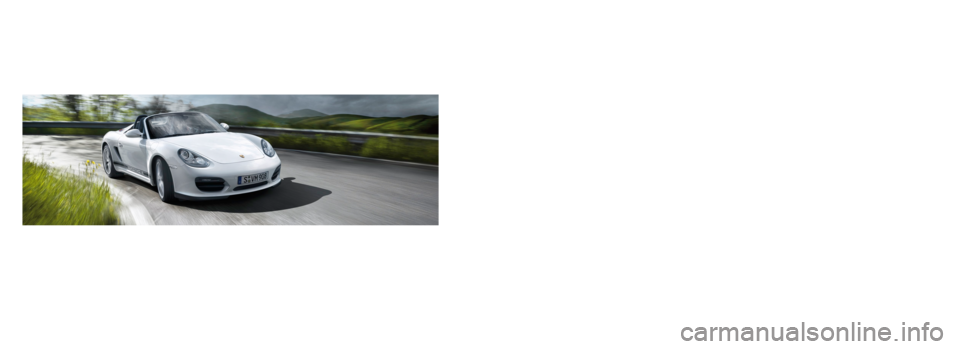 PORSCHE BOXSTER SPYDER 2010 2.G Information Manual 