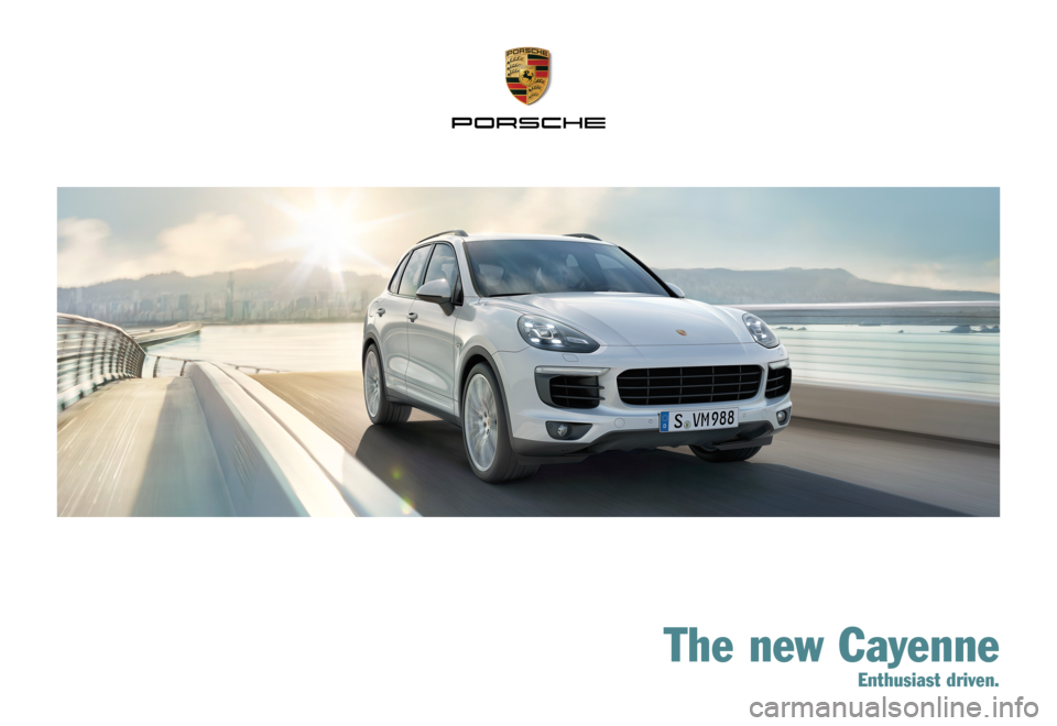 PORSCHE CAYNNE 2014 2.G Information Manual 