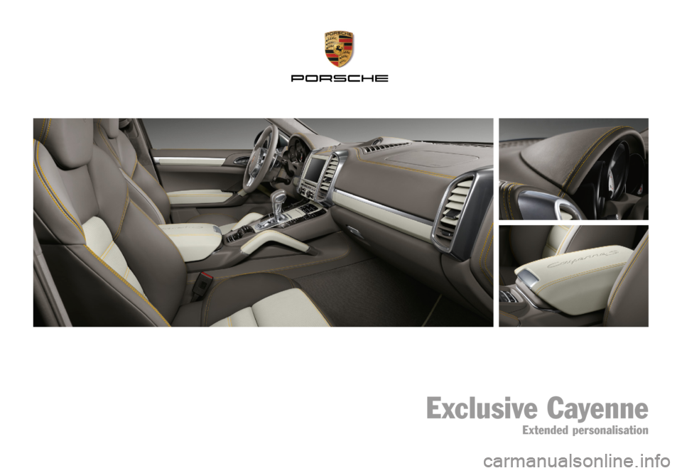 PORSCHE CAYNNE EXCLUSIVE 2012 2.G Interior Information Manual 