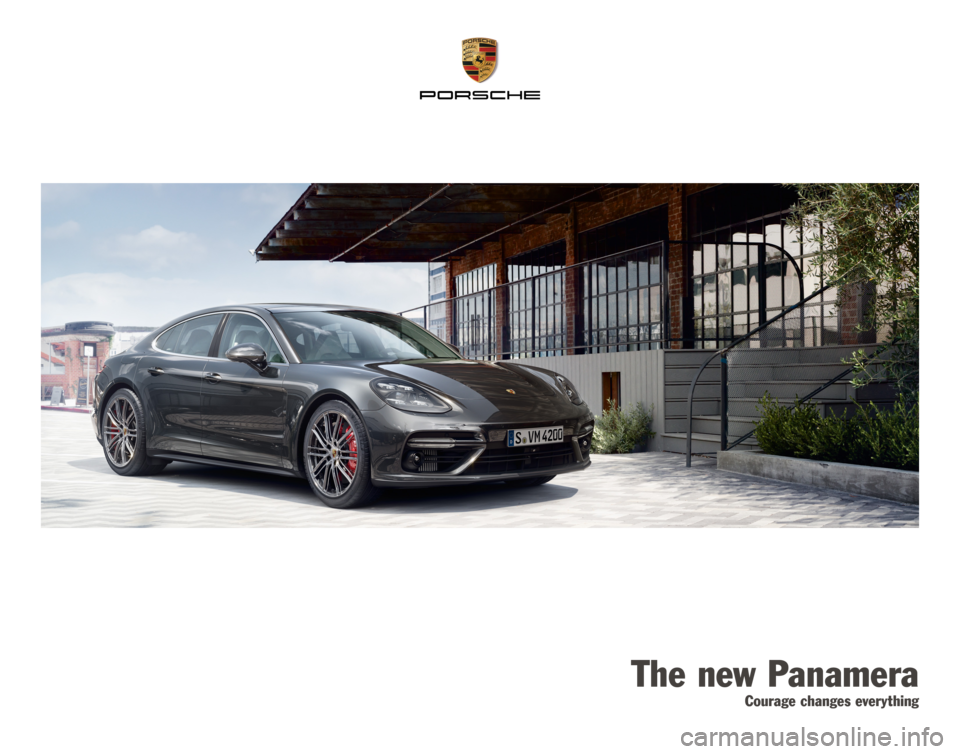 PORSCHE PANAMERA 2016 1.G Information Manual 