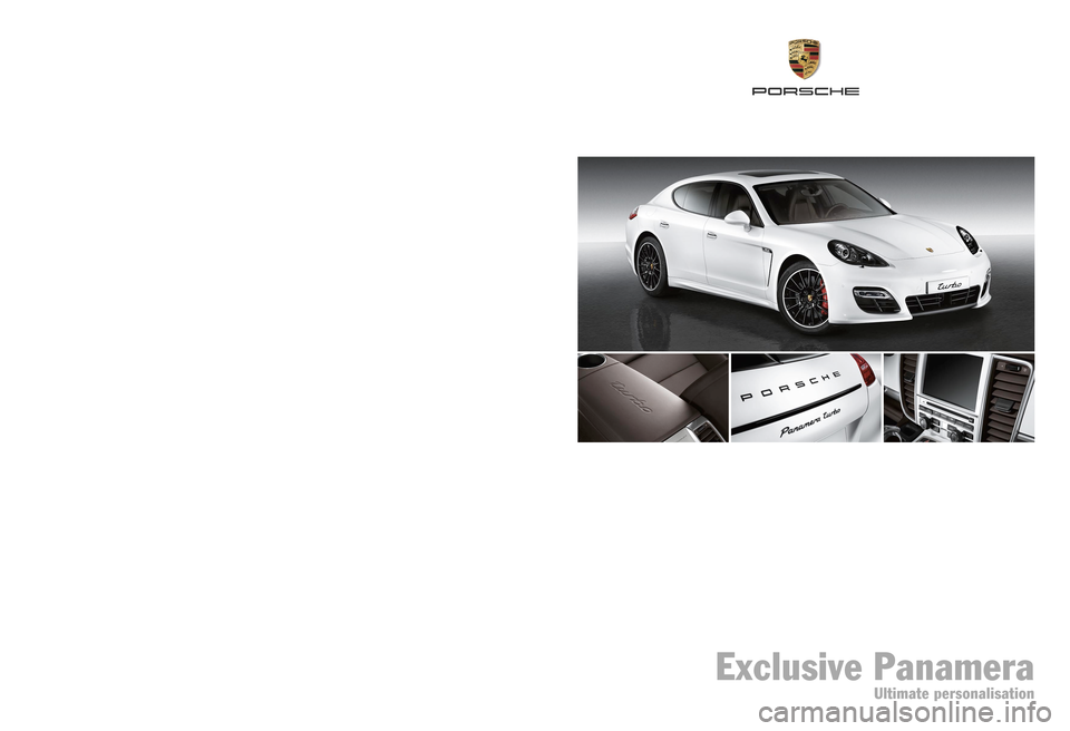 PORSCHE PANAMERA EXCLUSIVE 2011 1.G Information Manual 