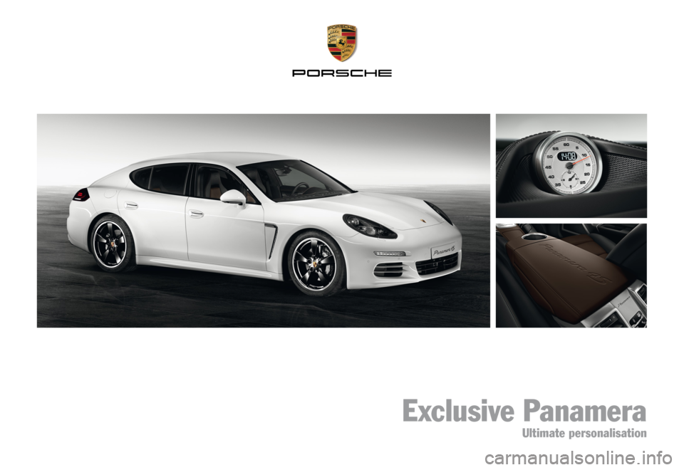 PORSCHE PANAMERA EXCLUSIVE 2014 1.G Information Manual 