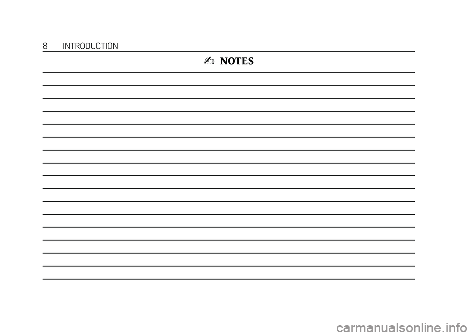 CADILLAC CT6 2020  Owners Manual Cadillac CT6 Owner Manual (GMNA-Localizing-U.S./Canada-13566829) -
2020 - CRC - 6/11/19
8 INTRODUCTION
2NOTES 