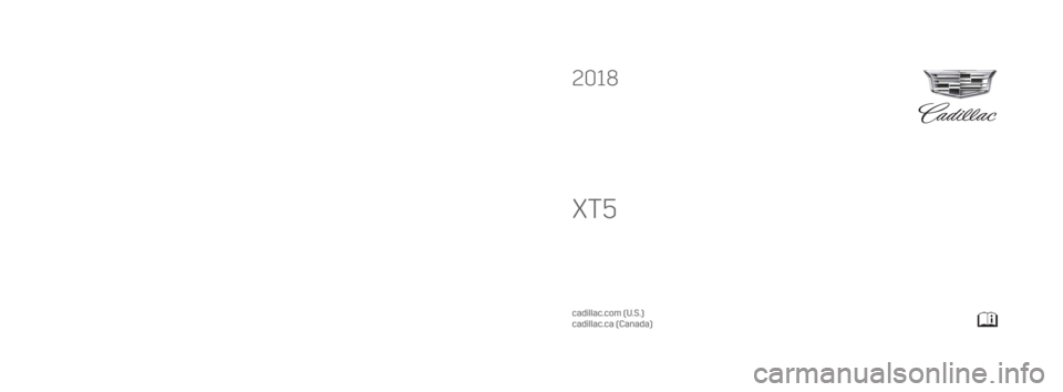 CADILLAC XT5 2018  Owners Manual 