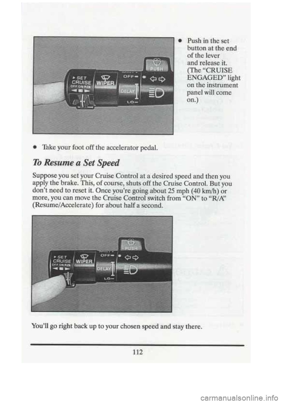 CADILLAC FLEETWOOD 1994  Owners Manual 