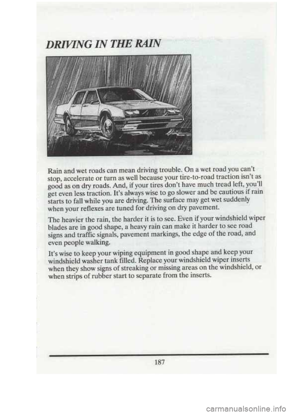 CADILLAC FLEETWOOD 1994 Owners Manual 187 CADILLAC FLEETWOOD 1994 Owners Manual 187