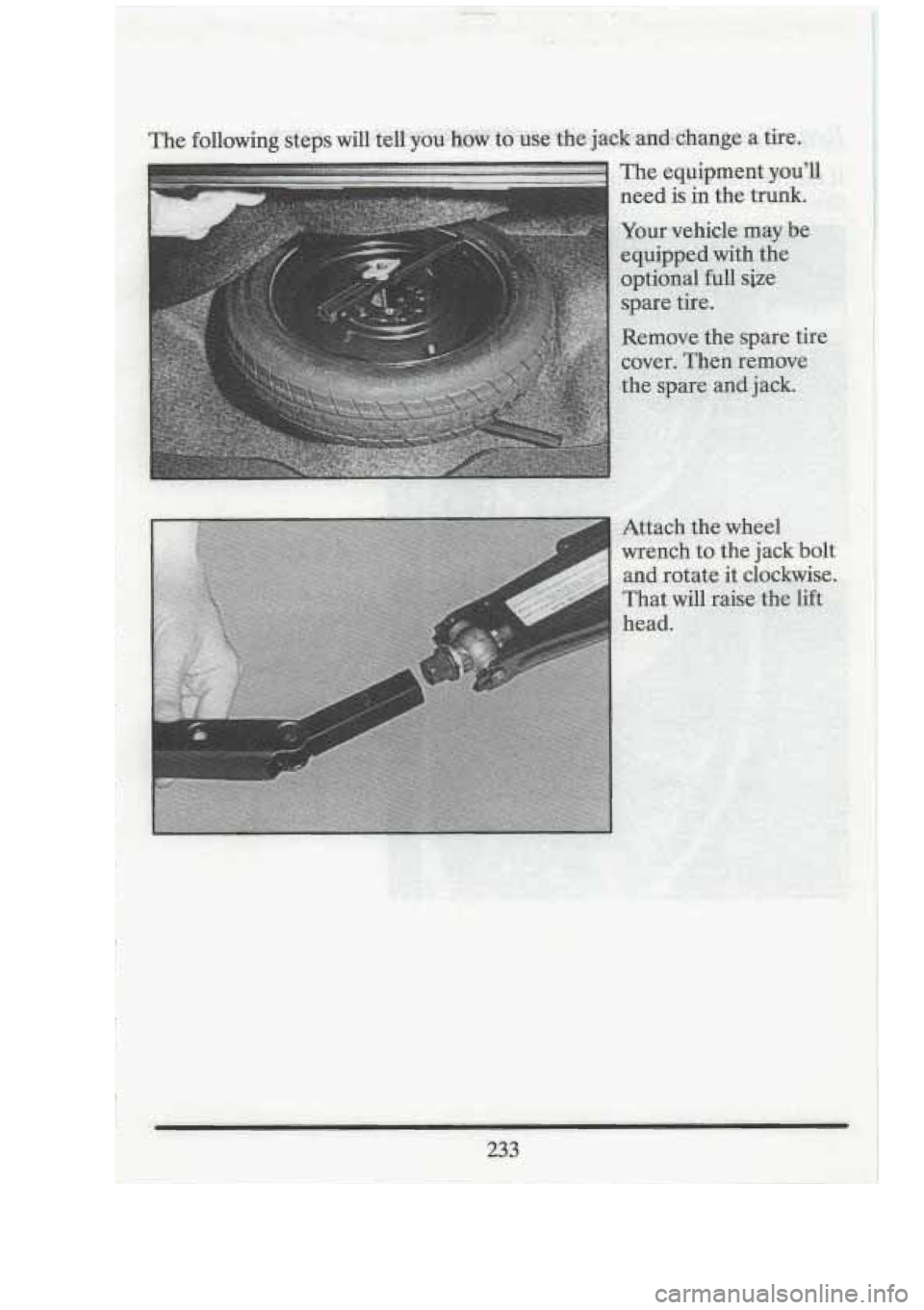 CADILLAC FLEETWOOD 1994  Owners Manual 