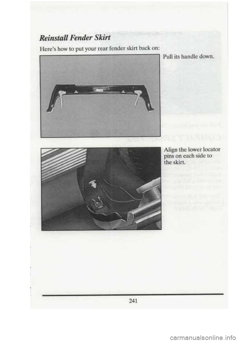 CADILLAC FLEETWOOD 1994 Owners Manual 241 CADILLAC FLEETWOOD 1994 Owners Manual 241