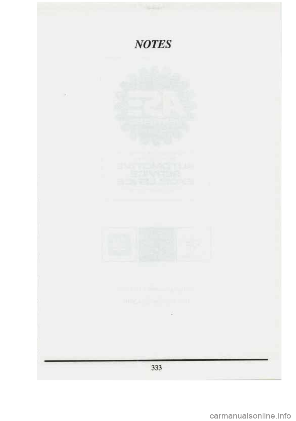 CADILLAC FLEETWOOD 1994  Owners Manual NOTES 
i  