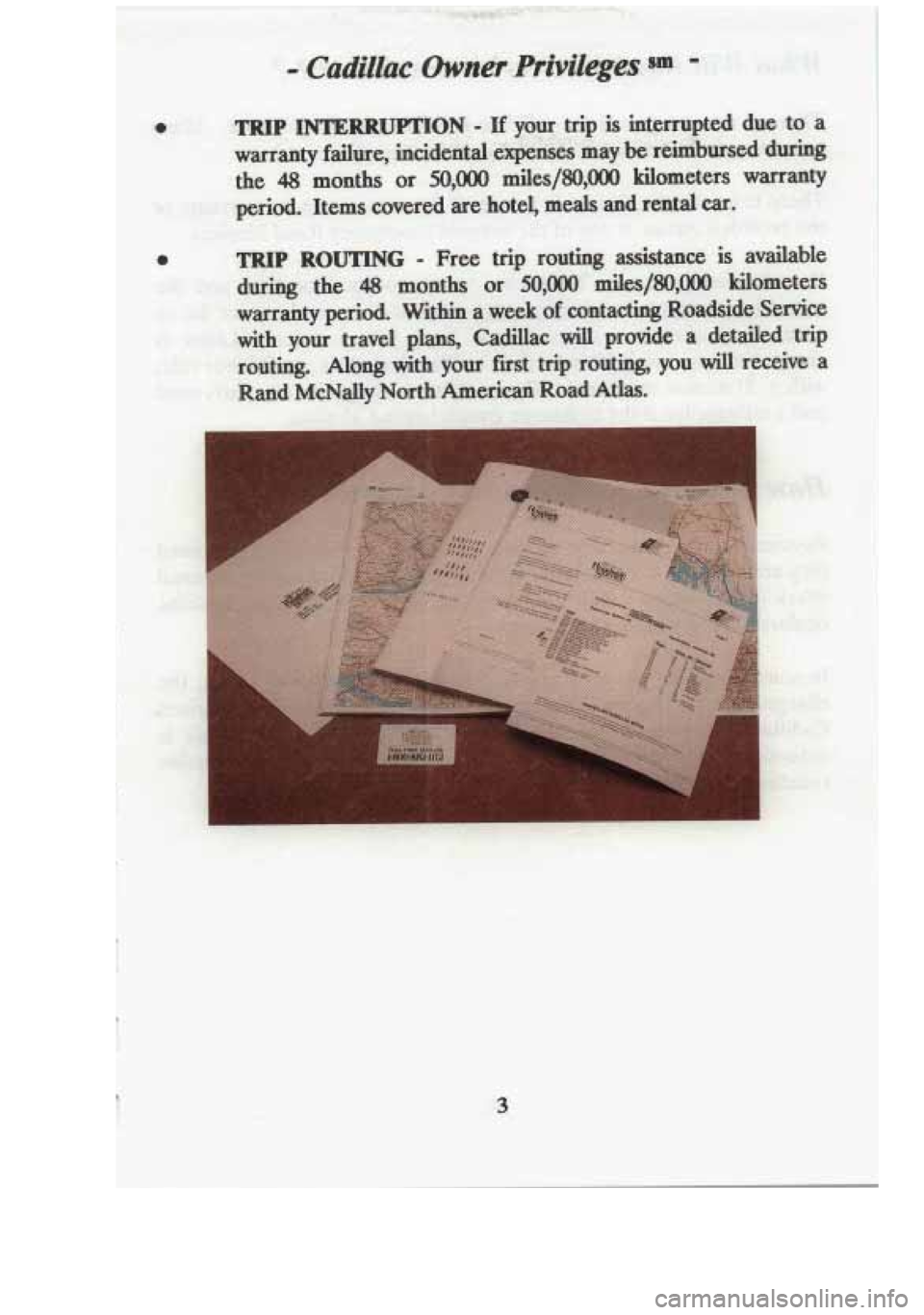 CADILLAC FLEETWOOD 1994  Owners Manual P- 
3  