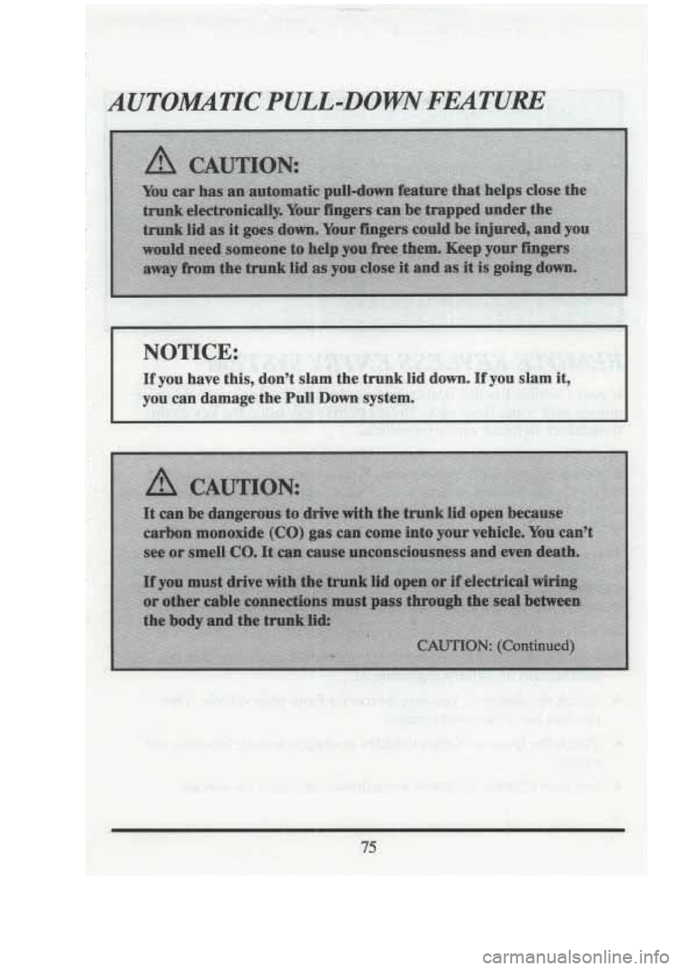 CADILLAC FLEETWOOD 1994 Manual Online 