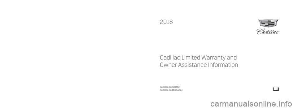 CADILLAC CT6 2018 1.G Warranty Guide 